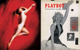Marylin Monroe na okładce pierwszego numeru „Playboya”, grudzień 1953 r. W środku znalazło się zdjęcie Marylin rozebranej.