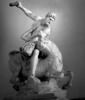 Herakles zabijający centaura Nessosa