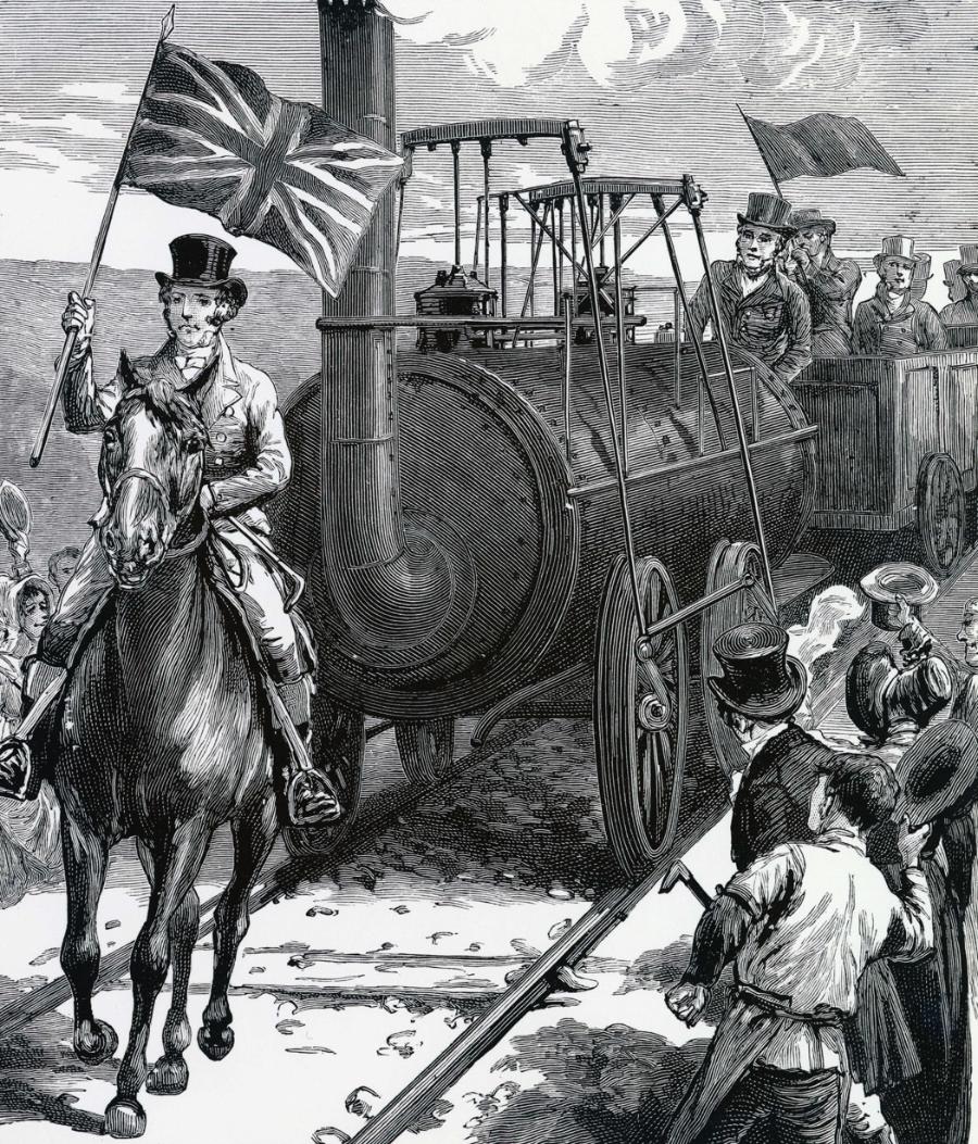 Otwarcie pierwszej linii kolejowej Stockton–Darlington (1825).