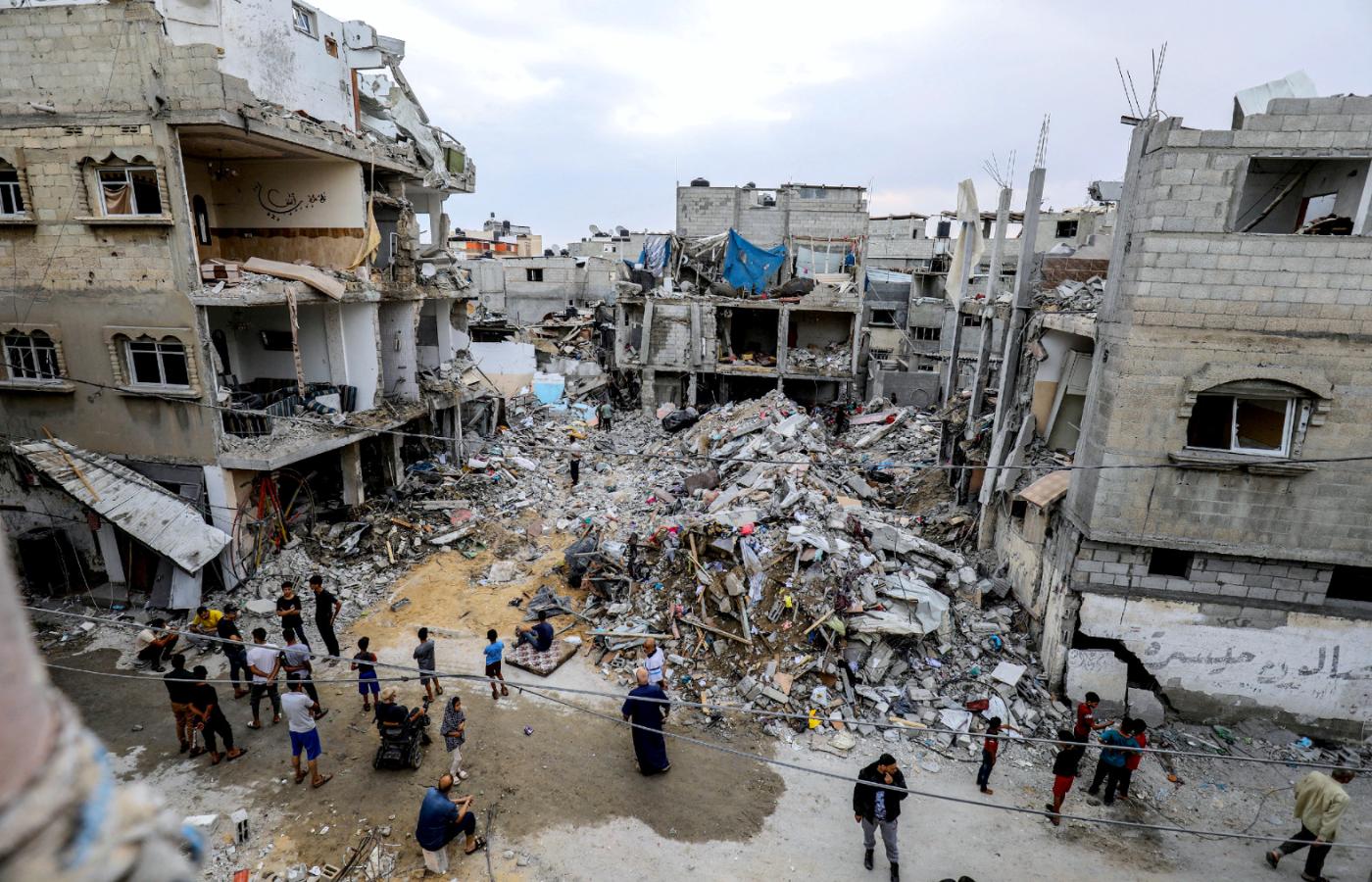 Rafah, Strefa Gazy po izraelskich nalotach lotniczych, 9 października 2023 r.