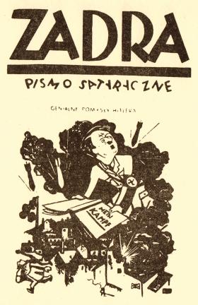 Okładka czasopisma satyrycznego „Zadra”, nr 1, 1 stycznia 1941 r.