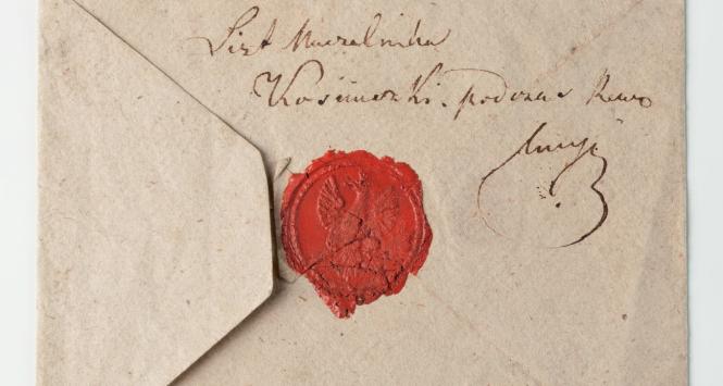 Koperta z autografem Tadeusza Kościuszki z 1794 r.