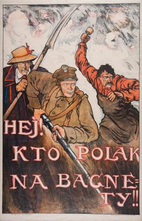 Plakat z 1920 r. autorstwa Kamila Mackiewicza. Ze zbiorów Muzeum Narodowego w Krakowie