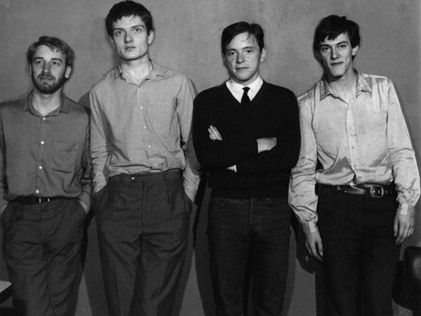 Peter Hook, Ian Curtis, Bernard Sumner (Albrecht) i Stephen Morris w roku 1980 Fot. Harry Goodwin / BE&W