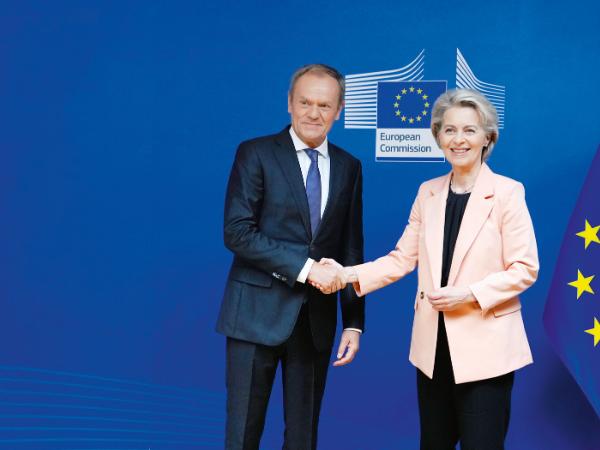 Donald Tusk i Ursula von der Leyen
