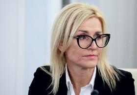 Prok. Ewa Wrzosek podczas posiedzenia senackiej komisji nadzwyczajnej ds. inwigilacji