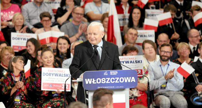 Jarosław Kaczyński 1 października we Włoszczowej.