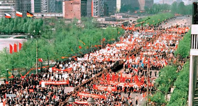 Pochód pierwszomajowy w Warszawie, 1967 r.