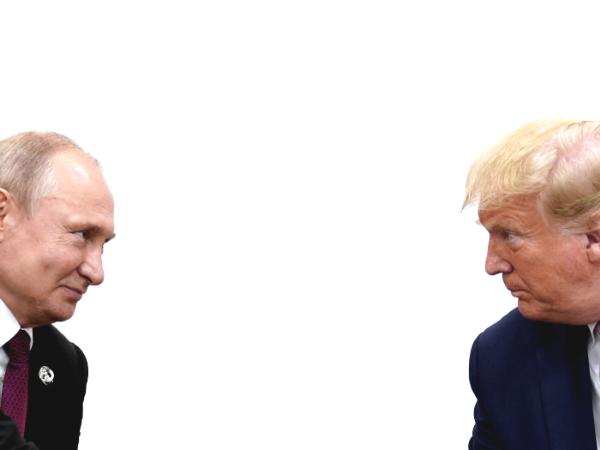 Władimir Putin i Donald Trump podczas szczytu G20 w Osace w 2019 r.