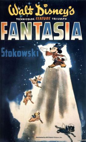 Oryginalny plakat do „Fantazji” z wyróżnionym Stokowskim.