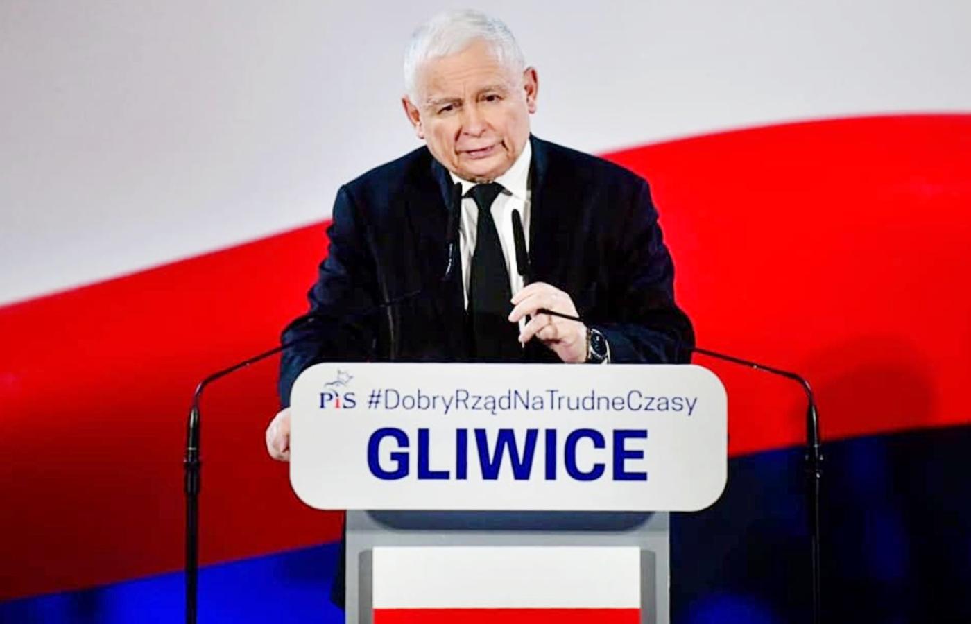 Jarosław Kaczyński w Gliwicach, 20 listopada 2022 r.