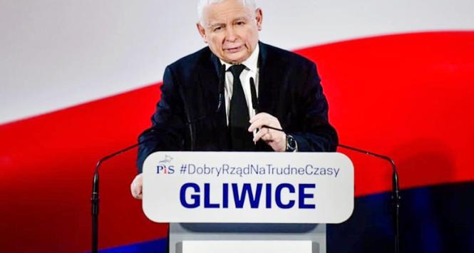 Jarosław Kaczyński w Gliwicach, 20 listopada 2022 r.