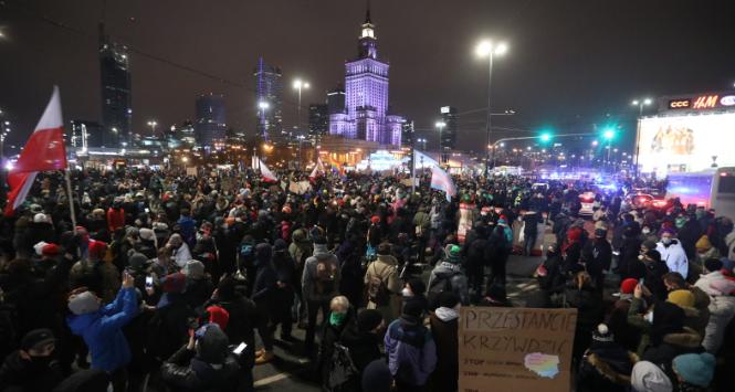 Demonstracja Strajku Kobiet w Warszawie 29 stycznia