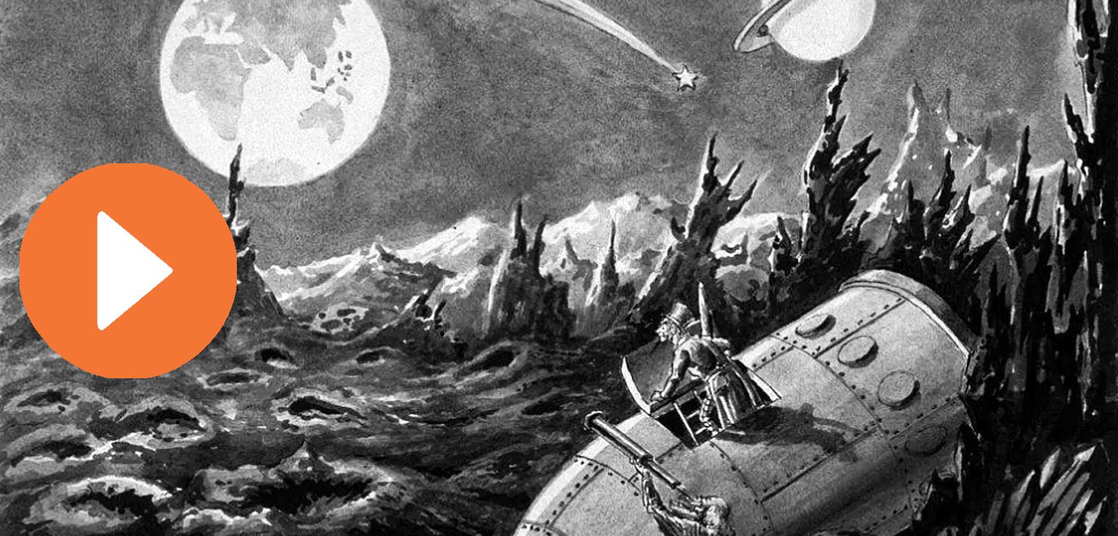 Szkic Georgesa Mélièsa do jego filmu „Podróż na Księżyc” z 1902 r.