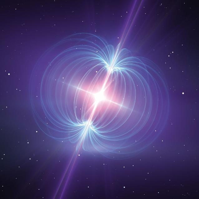 W trakcie trwającego 0,1 s rozbłysku magnetar uwolnił energię zbliżoną do tej, którą Słońce emituje w ciągu 100 tys. lat.