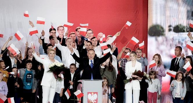 Wieczór wyborczy Andrzeja Dudy. Pułtusk, 12 lipca 2020 r.