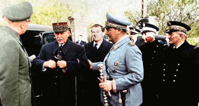 Francuski marszałek Philippe Pétain i marszałek Rzeszy Hermann Göring, 1941 r.