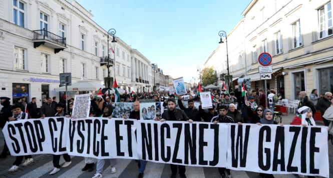 Demonstracja propalestyńska w Warszawie, 29 października 2023 r.