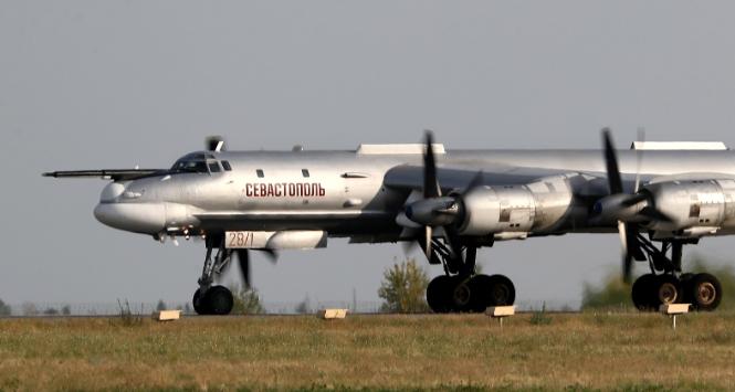 Bombowiec Tu-95MS w bazie Engels pod Saratowem. Zdjęcie z 2019 r.