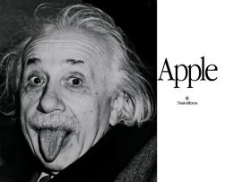 Po jedno z najsłynniejszych zdjęć Alberta Einsteina sięgnęła firma Apple.