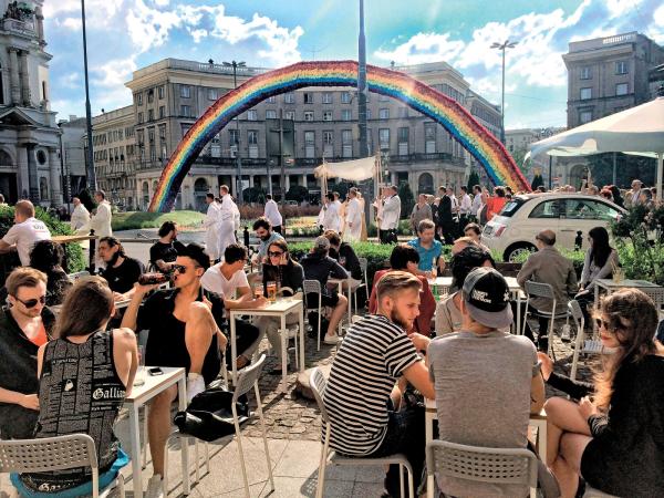 Widok od wejścia do Planu B.