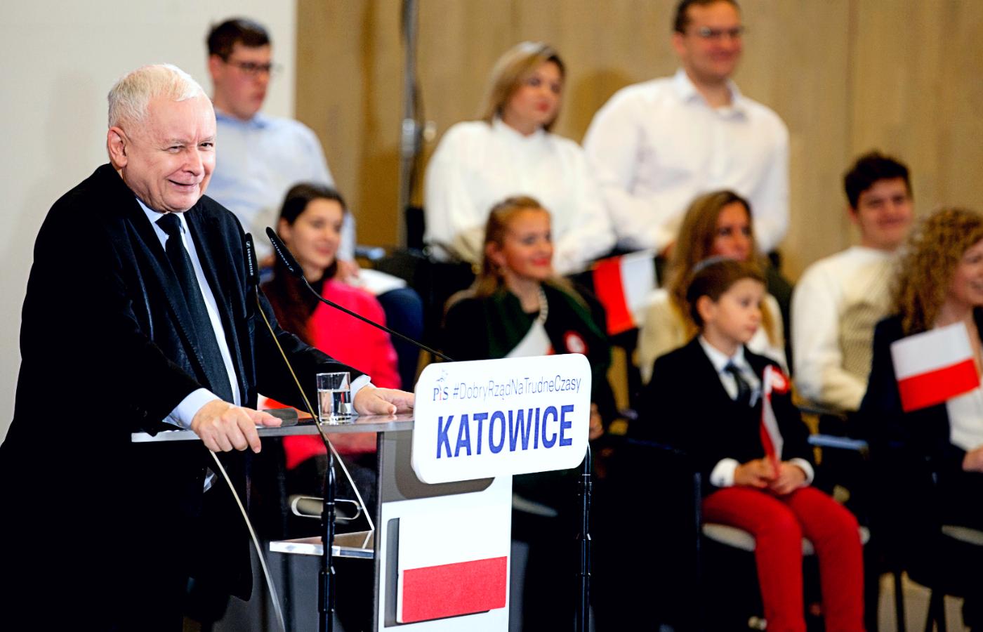 Jarosław Kaczyński w Katowicach, 19 listopada 2022 r.