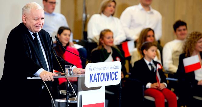 Jarosław Kaczyński w Katowicach, 19 listopada 2022 r.
