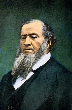 Brigham Young - wyprowadził mormonów do ziemi obiecanej w odludnym stanie Utah.