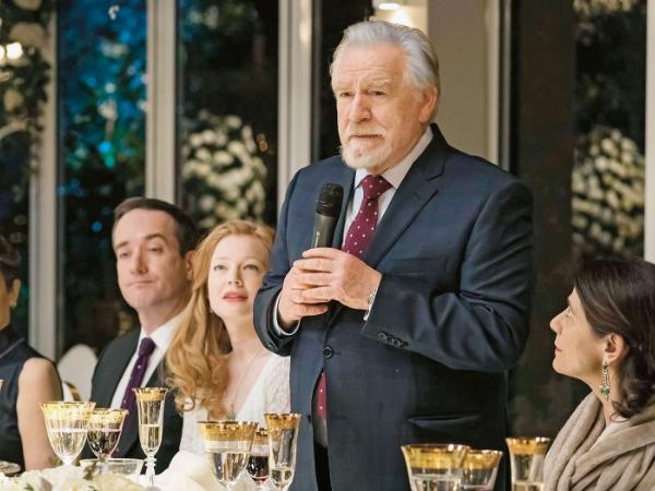 Brian Cox jako Logan Roy w serialu „Sukcesja”.