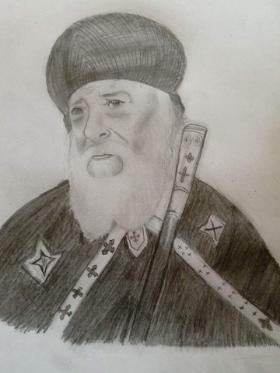 Rysunek Miny: Papież Shenouda III