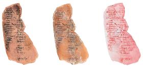 Jeden z ostraków znalezionych w Marei (koło Aleksandrii) tuż obok ruin bazyliki z V w.