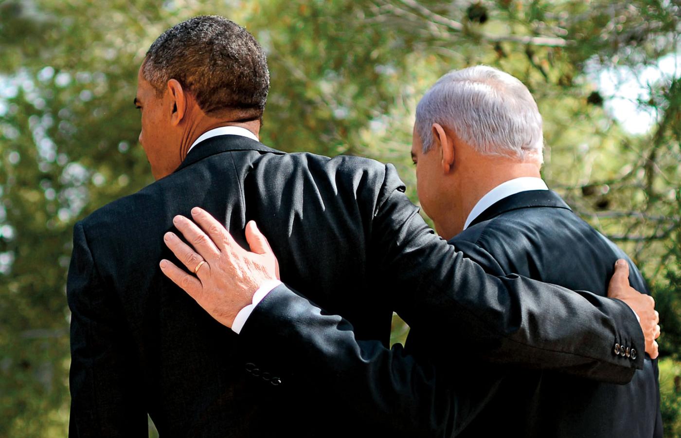 Barack Obama i Beniamin Netanjahu w Jerozolimie – na pozór w dobrych stosunkach.