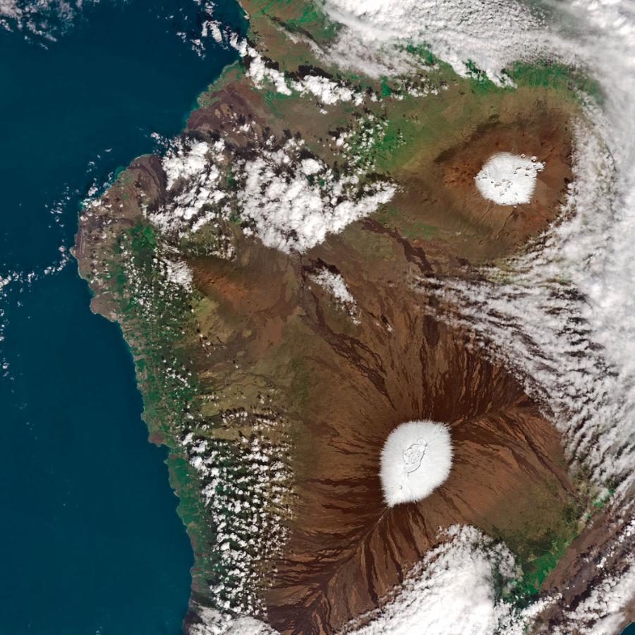 Wulkany Mauna Kea i Mauna Loa (Hawaje, USA).