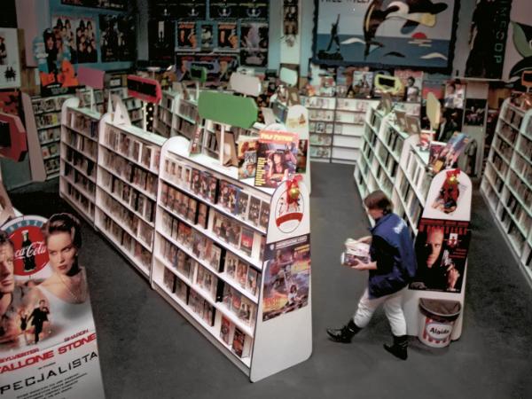 Wypożyczalnia kaset wideo Limbo w Katowicach, 1996 r.