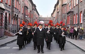 Orkiestra górnicza w Nikiszowcu.