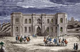 Obserwatorium astronomiczne w Paryżu, którego Domenico Cassini był dyrektorem, rycina z epoki.
