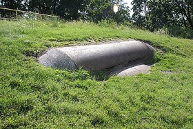 Toruń: fort IV, pancerna kopuła schronu