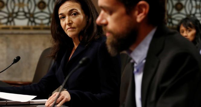 Sheryl Sandberg i Jack Dorsey przesłuchiwani w Senacie USA