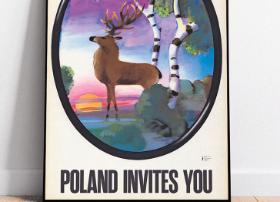 „Polska zaprasza” – reprint plakatu Waldemara Świerzego z 1970 r..
