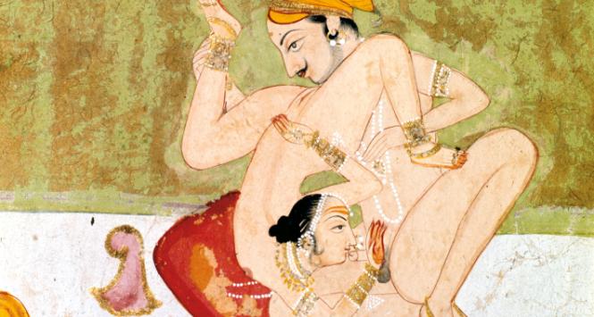 Ilustracja seksu oralnego z Kama sutry – indyjskiego traktatu o seksualności z I–IV w.
