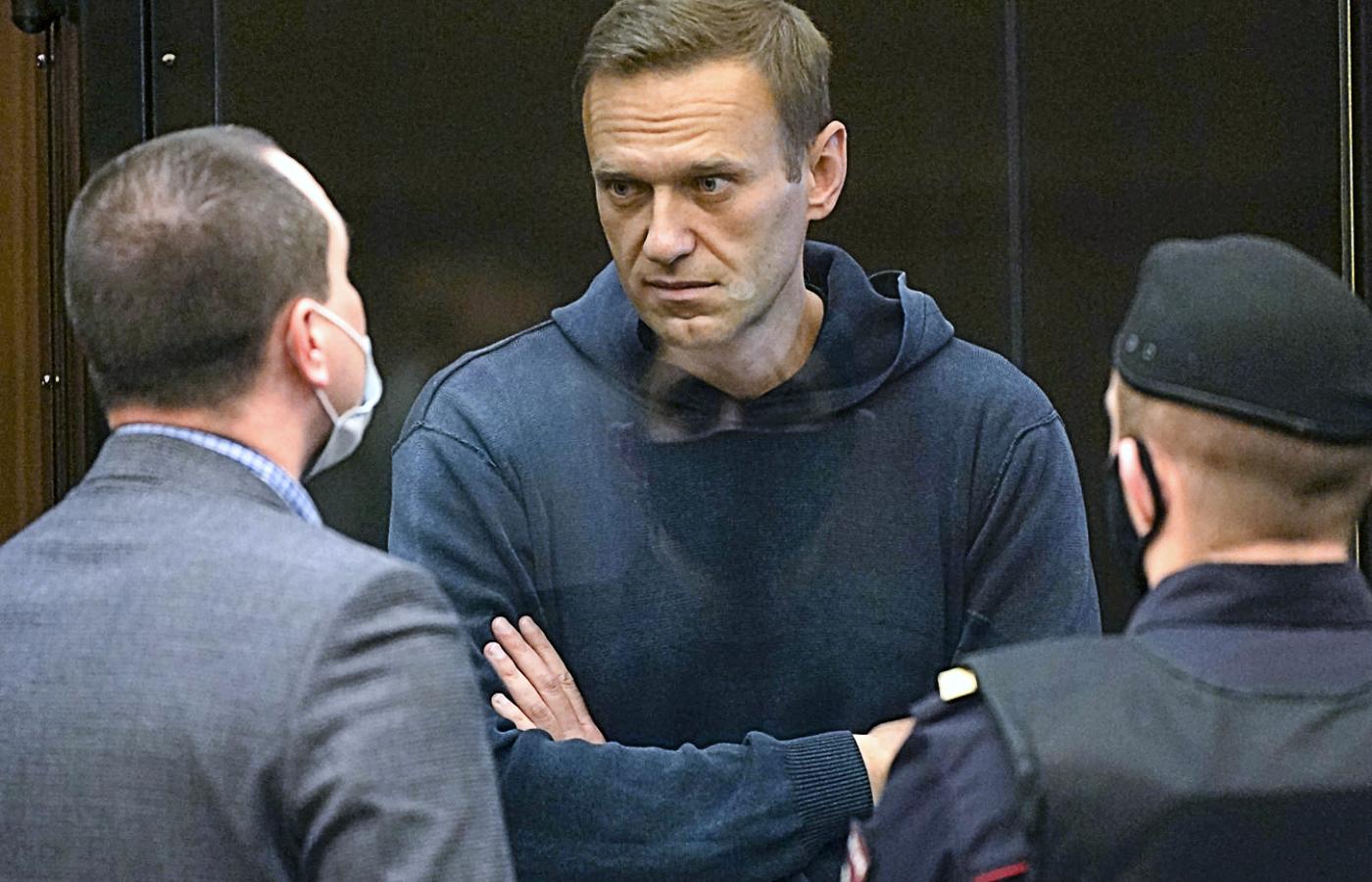 Aleksiej Nawalny w moskiewskim sądzie