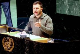 Wołodymyr Zełenski na forum Zgromadzenia Ogólnego ONZ