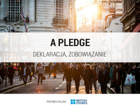 A pledgeTłumaczenie angielskie: a serious and formal promise to be loyal and support something e.g. a country.Przykład użycia: When Gavin became a Polish citizen, he took a pledge of loyalty to Poland.