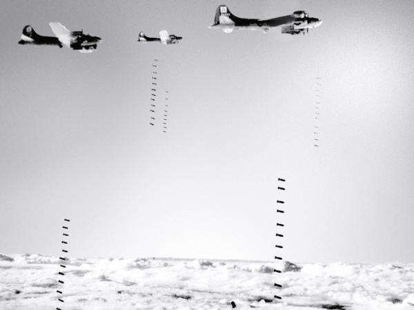 Amerykańskie bombowce B-17.