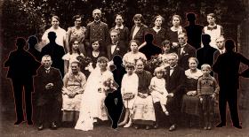 W 1945 r. 8 mężczyn z tej górnośląskiej rodziny zostało deportowanych do ZSRR (zaznaczeni na czarno).