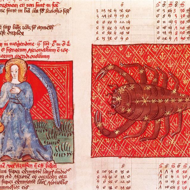 „Almagest” Ptolemeusza zawiera opis ruchów gwiazd i planet wraz z ich matematyczną interpretacją.