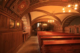 Mnichovo Hradiste, kaplica św. Anny z grobem Wallensteina