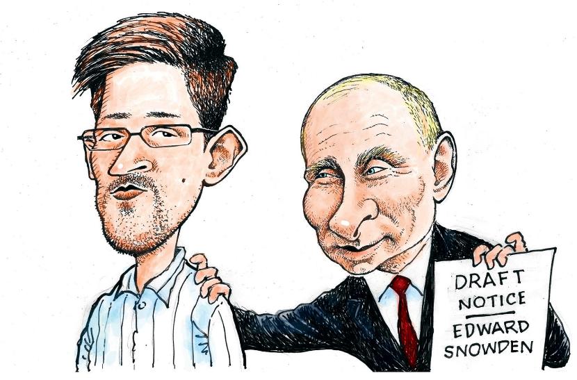 Edward Snowden i Władimir Putin