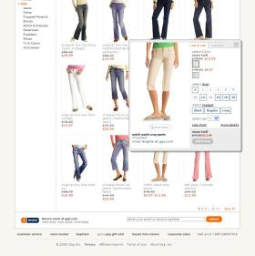 E-sklepy mają coraz lepsze systemy, aby wynagrodzić klientom brak możliwości dotknięcia towaru przed zakupem - tutaj wirtualna przymierzalnia na stronie GAP.