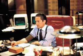 Michael Douglas jako giełdowy wymiatacz w filmie „Wall Street” z 1987 r.